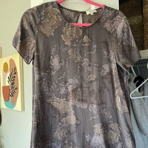 Aritzia Purple/Grey Floral Print Blouse